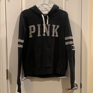 PINK Victoria Secret Heather’s Black Pink Hoodie